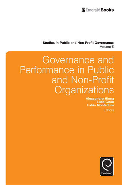 Fabio Monteduro, Luca Gnan, Alessandro Hinna - Governance and Performance in Public and Non-Profit Organizations, E-bok