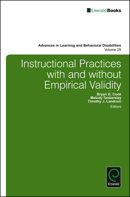 Timothy J. Landrum, Melody Tankersley, Bryan G. Cook - Instructional Practices with and without Empirical Validity, E-bok