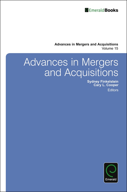 Sydney Finkelstein, Cary L. Cooper - Advances in Mergers and Acquisitions, E-bok
