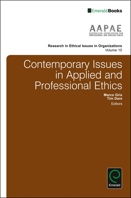 Tim Dare, Marco Grix - Contemporary Issues in Applied and Professional Ethics, E-bok