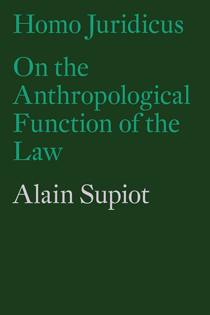 Alain Supiot - Homo Juridicus, E-bok