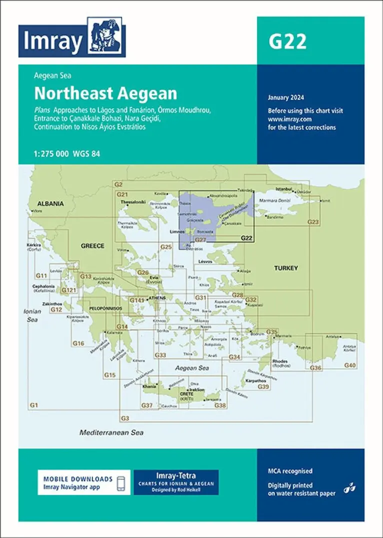 Imray G Series - G22 Northeast Aegean Sea, Övrigt. Tillgänglighet: Lägg i varukorg