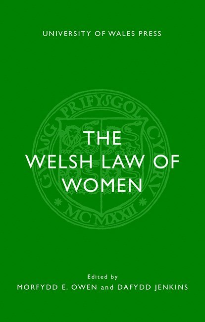 Dafydd Jenkins, Morfydd E. Owen - Welsh Law of Women, Häftad