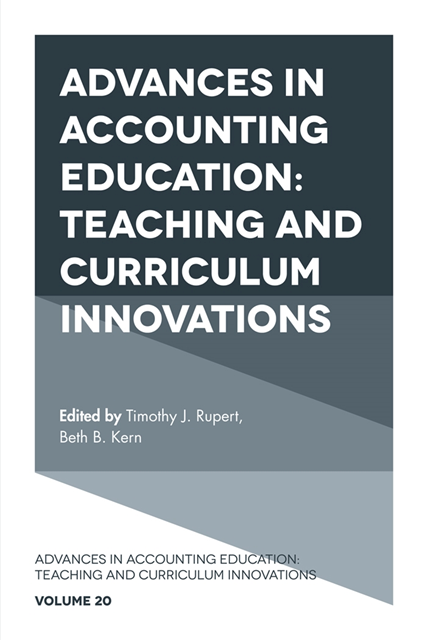 Beth B. Kern, Timothy J. Rupert - Advances in Accounting Education, E-bok
