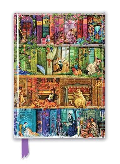 Anteckningsbok 22x16cm - A Stitch in Time Bookshelves av Flame Tree