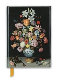 Anteckningsbok 22x16cm linjerad National Gallery: Bosschaert - Still life of Flowers