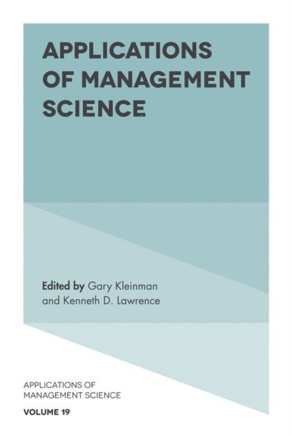 Gary Kleinman, Kenneth D. Lawrence - Applications of Management Science, E-bok