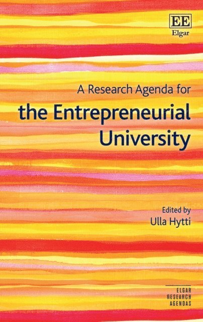 Ulla Hytti - Research Agenda for the Entrepreneurial University, E-bok
