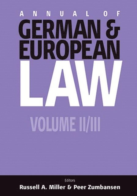 Russell Miller - Annual of German and European Law, E-bok