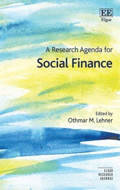 Othmar M. Lehner - Research Agenda for Social Finance, E-bok