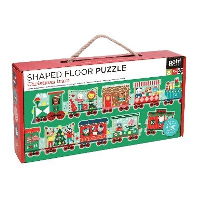Petit Collage - Christmas Train Shaped Floor Puzzle, Övrigt