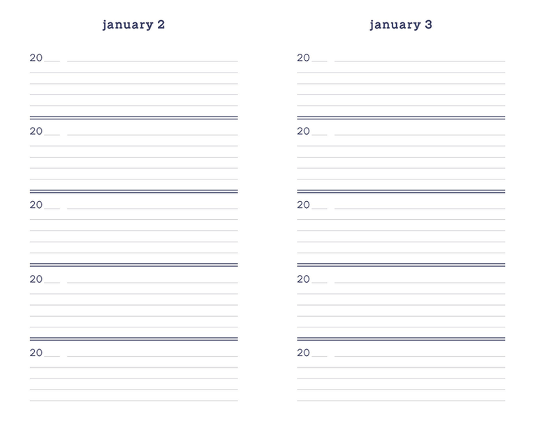 Marimekko - Femårsdagbok One Line A Day Marimekko Unikko blå, Övrigt