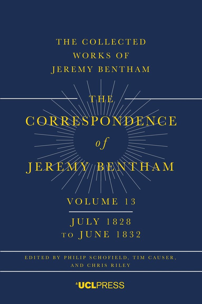Jeremy Bentham, Philip Schofield, Tim Causer, Chris Riley - Correspondence of Jeremy Bentham, Volume 13, Häftad