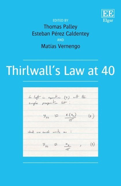 Matias Vernengo, Esteban Perez Caldentey, Thomas Palley - Thirlwall's Law at 40, E-bok