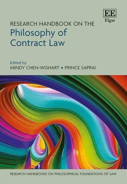 Prince Saprai, Mindy Chen-Wishart - Research Handbook on the Philosophy of Contract Law, E-bok
