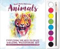 Animals: Watercolor Paint Set: Set Includes 8 Watercolor Paints and Paintbrush Plus 25 Beautiful Scenes to Paint