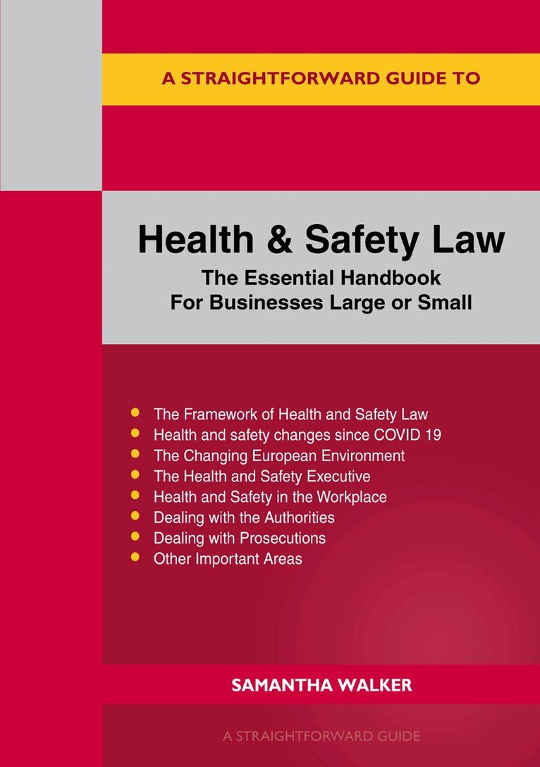 Samantha Walker - Straightforward Guide to Health and Safety, Häftad. Tillgänglighet: Lägg i varukorg