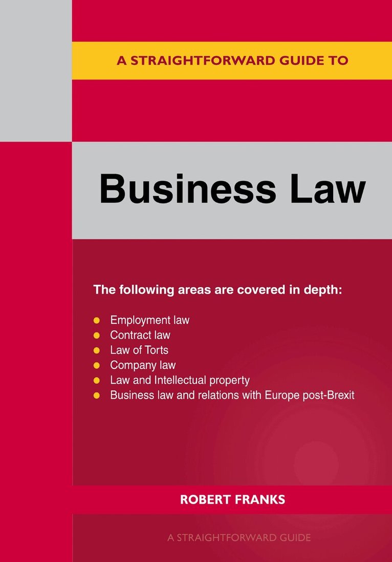 Robert Franks - Straightforward Guide to Business Law Revised Edition-2026, Häftad. Tillgänglighet: Lägg i varukorg