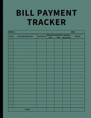 Anastasia Finca - Bill Payment Tracker, Häftad. Tillgänglighet: Lägg i varukorg