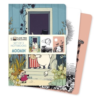 Skrivhäfte A5 linjerad 3-pack Moomin av Flame Tree Publishing