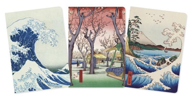 Skrivhäfte A5 linjerad 3-pack Japanese Woodblocks, Övrigt