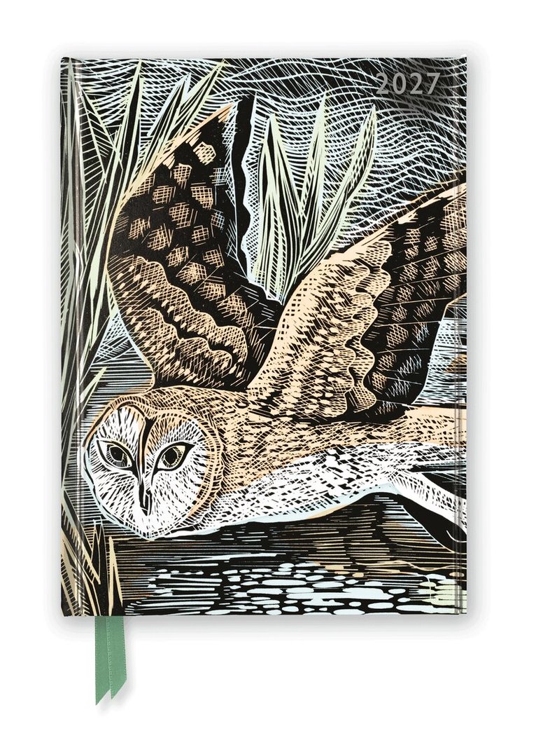 Tree Flame - Angela Harding: Marsh Owl 2027 Luxury Diary Planner – Page to View with Notes, Inbunden