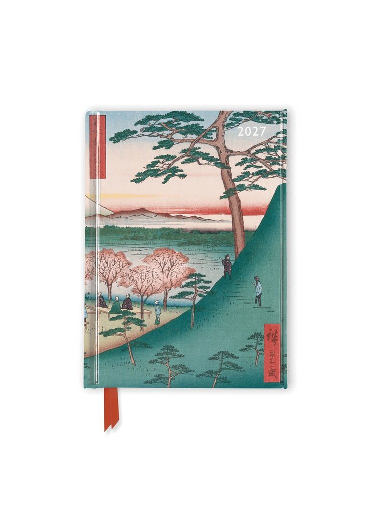 Tree Flame - Utagawa Hiroshige: Meguro 2027 Luxury Pocket Diary Planner - Week to View, Inbunden