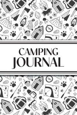 Camping Journal (Black and White Camping Doodles)