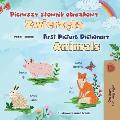 Kidkiddos Books - First Picture Dictionary - Animals (Polish English Bilingual Children's Book), Häftad