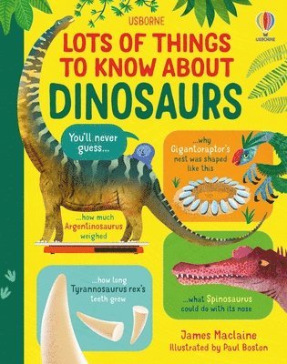 James MacLaine - Lots of Things to Know about Dinosaurs, Inbunden