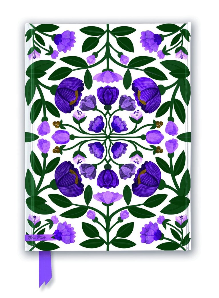 Anteckningsbok A5 linjerad - Nina Pace: Purple Flowers, Övrigt. Tillgänglighet: Lägg i varukorg