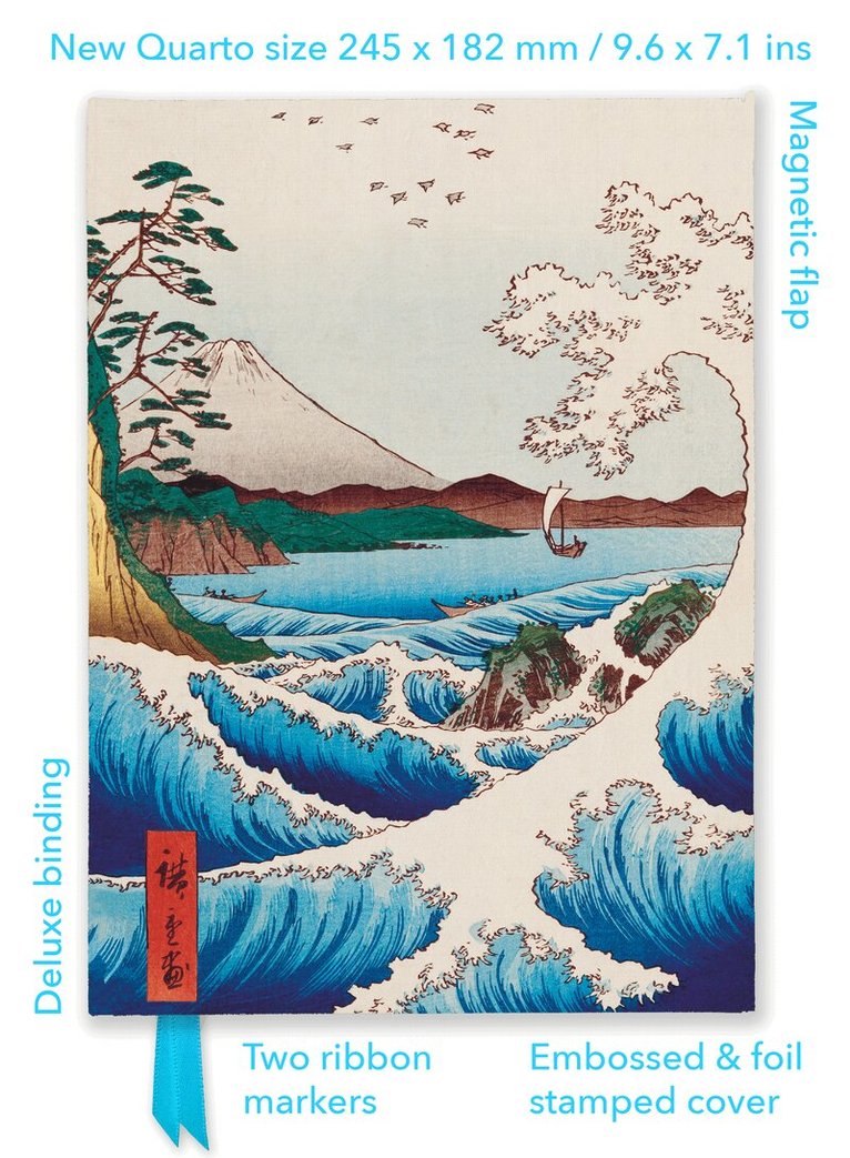 Utagawa Hiroshige: Sea at Satta (Foiled Quarto Journal), Inbunden