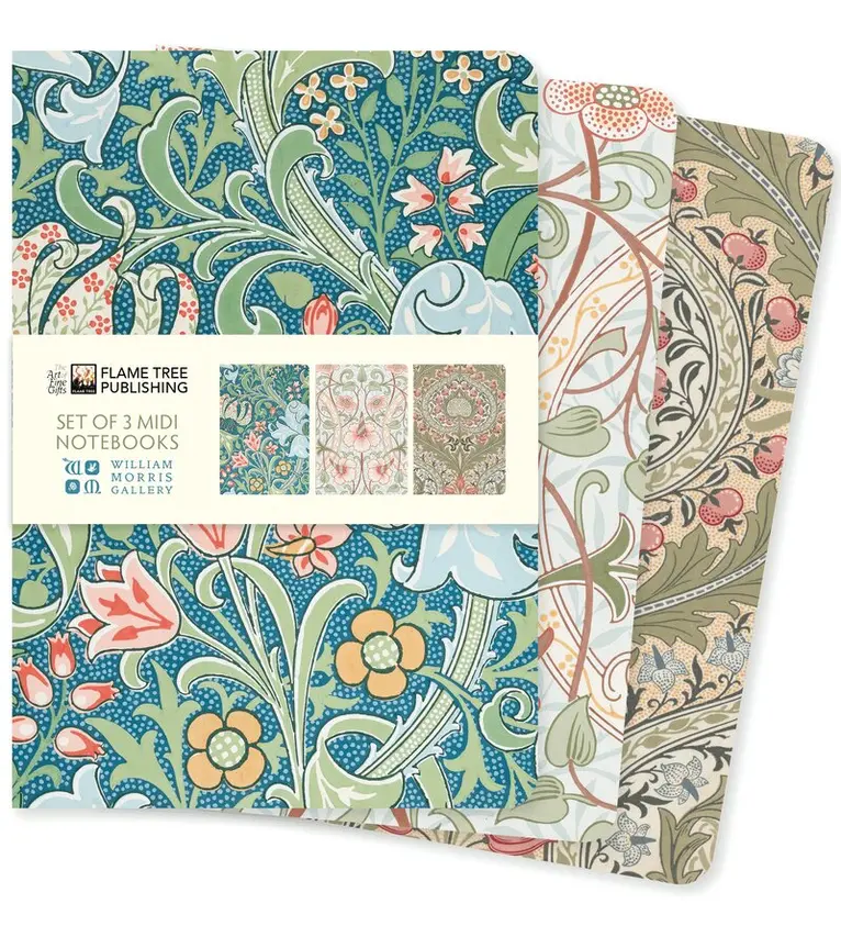 William Morris Gallery Set of 3 Midi Notebooks - Häftad | Bokus