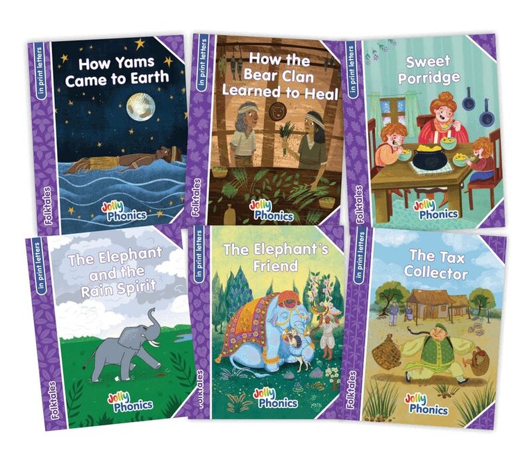 Sara Wernham - Jolly Phonics Folktales Purple Readers (Level 5) Complete Set (1-6), Häftad