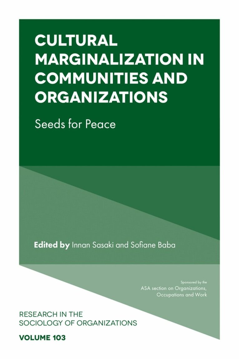 Innan Sasaki, Sofiane Baba - Cultural Marginalization in Communities and Organizations, Inbunden