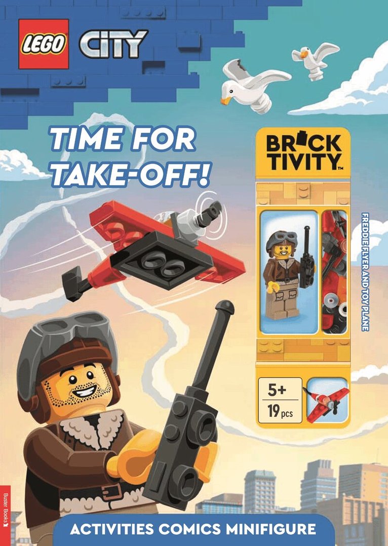 LEGO®, Buster Books - LEGO® City: Time for Take-Off! Activity Book (with Freddie Flyer minifigure and toy plane mini-build), Häftad