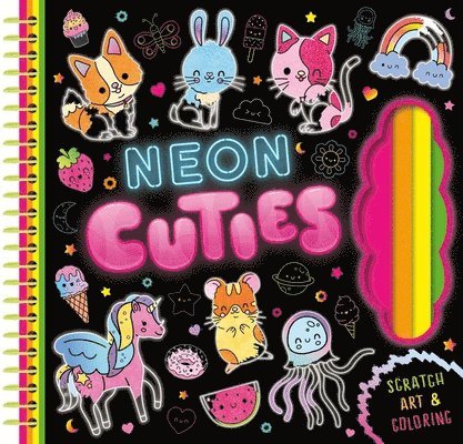 Igloobooks - Neon Cuties: Scratch Art & Coloring, Kartonnage. Tillgänglighet: Lägg i varukorg