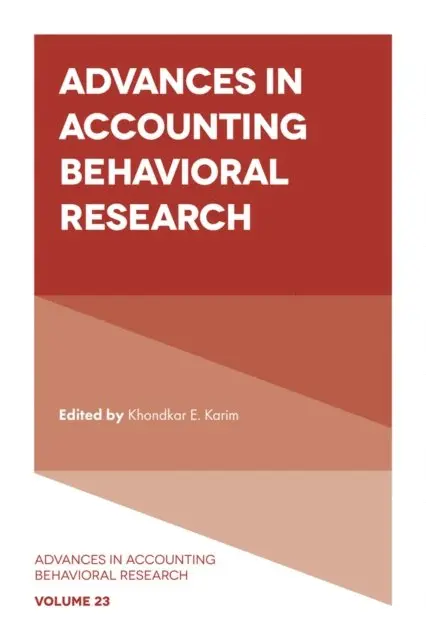 Khondkar E. Karim - Advances in Accounting Behavioral Research, E-bok. Tillgänglighet: Lägg i varukorg