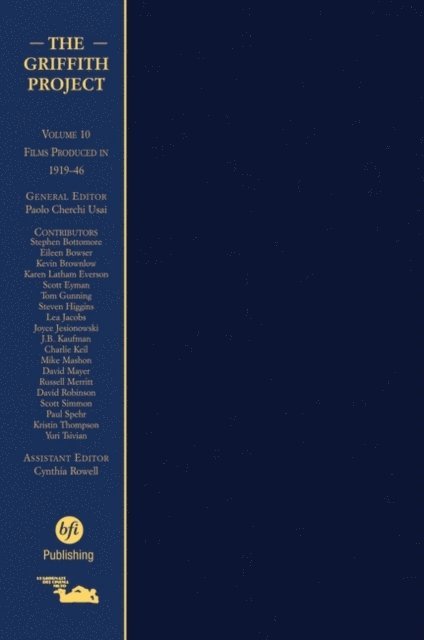 Paolo Cherchi Usai - Griffith Project, Volume 10, E-bok