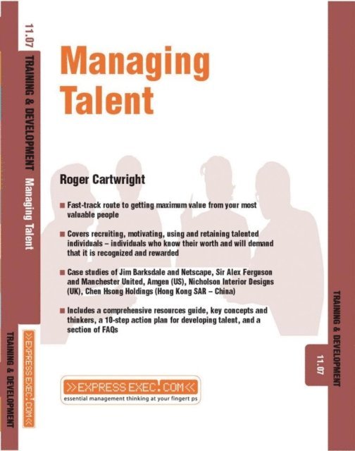 Roger Cartwright - Managing Talent, E-bok