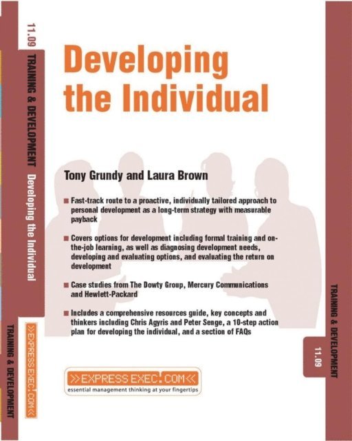 Laura Brown, Tony Grundy - Developing the Individual, E-bok