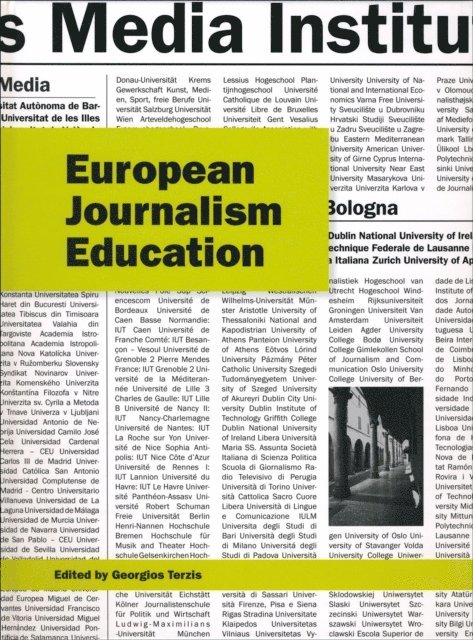 Georgios Terzis - European Journalism Education, E-bok