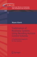 Stabilization of Nonlinear Systems Using Receding-horizon Control Schemes