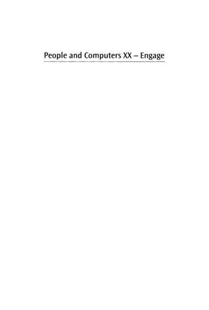 Laurence Nigay, Paul Curzon, Ann Blandford, Nick Bryan-Kinns - People and Computers XX - Engage, E-bok