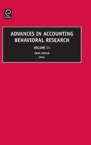 Vicky Arnold - Advances in Accounting Behavioral Research, Inbunden. Tillgänglighet: Lägg i varukorg