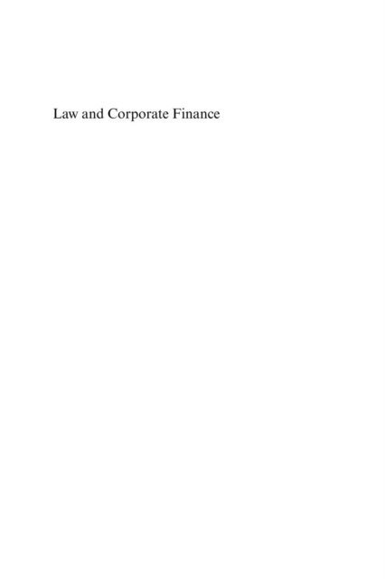 Robert A. Prentice, Frank B. Cross - Law and Corporate Finance, E-bok