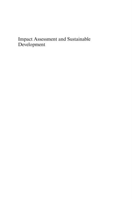 Colin Kirkpatrick, Clive George - Impact Assessment and Sustainable Development, E-bok