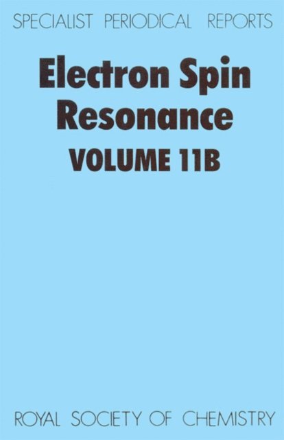 M C R Symons - Electron Spin Resonance, E-bok