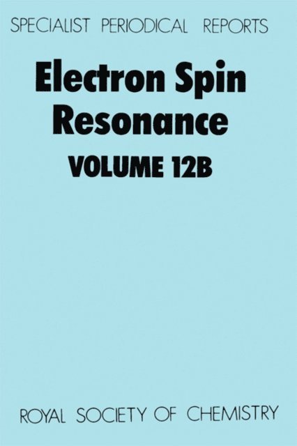 M C R Symons - Electron Spin Resonance, E-bok
