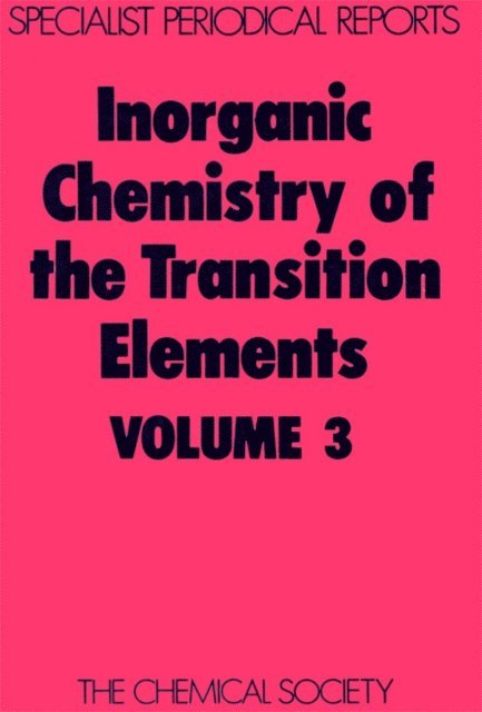 B F G Johnson - Inorganic Chemistry of the Transition Elements, E-bok